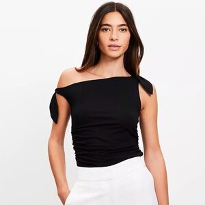 NWT Loft Bow Tie One-Shoulder Top